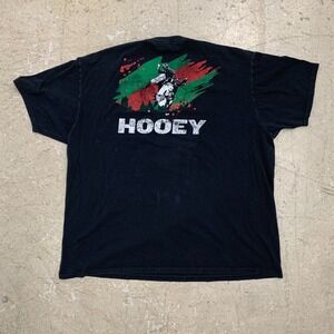 Hooey Shirt Mens 2XL XXL Black Logo Bull Riding Western‎ Cowboy Rodeo Stretch